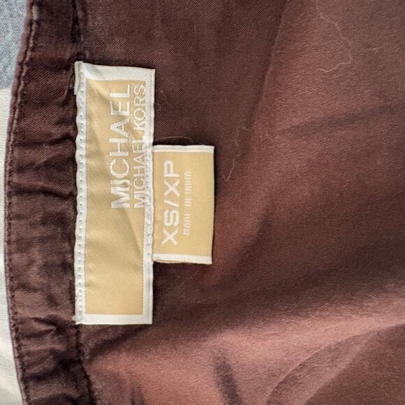 Michael Kors Peasant Top Tunic Embroider 3/4 Sleeve Brown Casual - XS - Picture 5 of 5